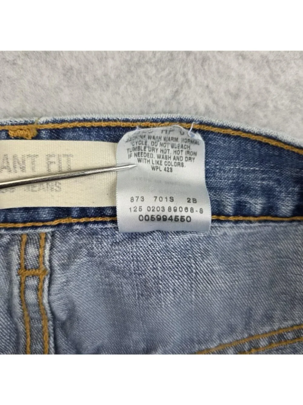 Levis 599 Giant Fit Jeans Mens 36x30 Blue Wide Leg High Rise Zip Fly Denim